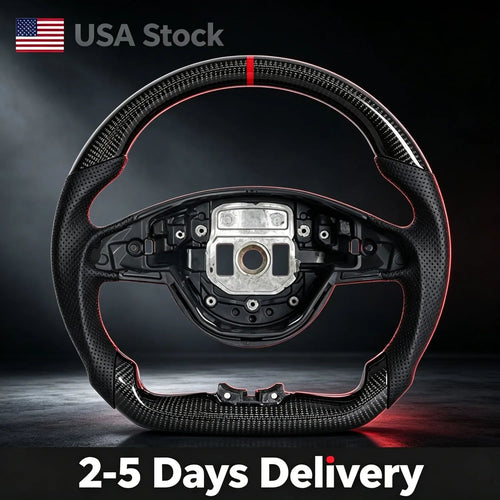 Carbon Fiber Steering Wheel No Vibration Non-heated Fit For Mercedes Benz W205 2015-2018 C43 C63 E53 S63 GLS CLA GLE Sport Racing Car Interior Modification Parts