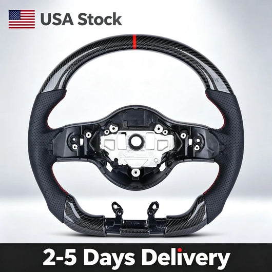 Real Carbon Fiber Perforated Leather Steering Wheel Fit For Mercedes AMG GT C63 S63 G63 CLA45 W205 W213 2019+ Sport Racing Direct Replacement Car Interior Mod Parts