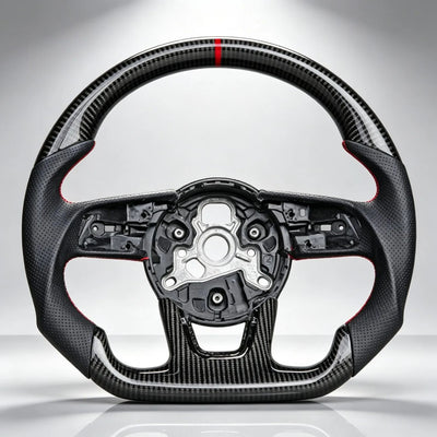 Sport Steering Wheel with Perforated Leather & Carbon Fiber, Custom Modified Car Interior Upgrade Parts For Audi B9 A3 A4 A5 S3 S4 S5 RS3 2017-2026