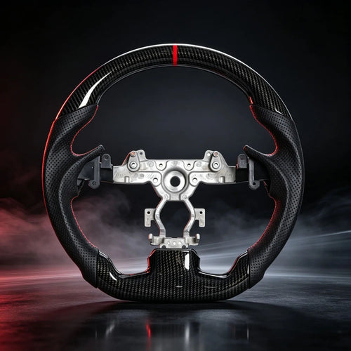 Real Carbon Fiber Sport Steering Wheel with Perforated Leather, Car Interior Modified Replacement Accessories For Infiniti G37 2008-2013