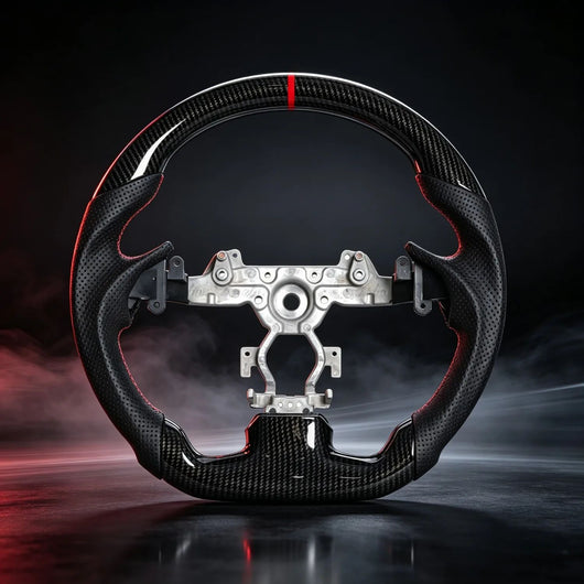 Real Carbon Fiber Sport Steering Wheel with Perforated Leather, Car Interior Modified Replacement Accessories For Infiniti G37 2008-2013