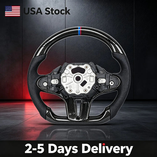 Carbon Fiber Steering Wheel With Heating Function Fit For BMW G38 Perforated Leather Sport Steering Wheel Car Interior Modification Accessories